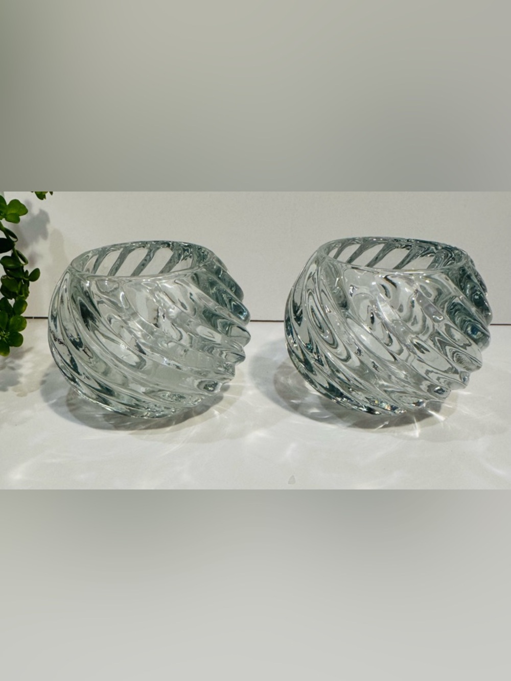 Retired PartyLite Illusions Votive Tea Light Holders Set of 2